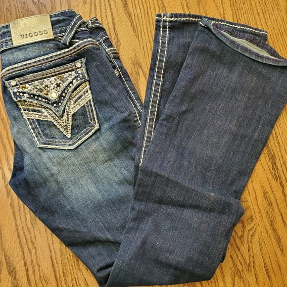 Vigoss jeans size 3/4. Length 33. New York boot cut with stretch - Picture 5 of 8